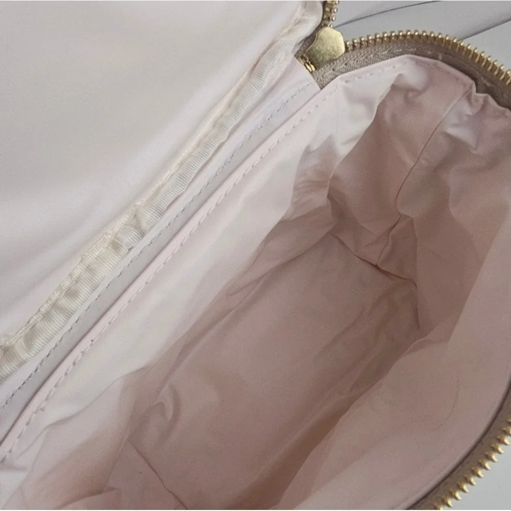 Kate Spade Out To Lunch Beige Insulated Polka Dot Lunch Box Tote‎ Zip Around Bag